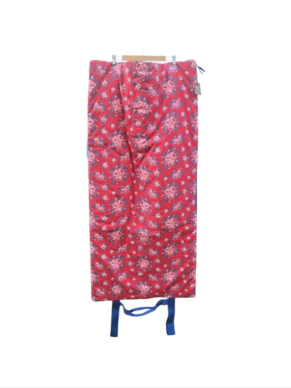 NWT Matilda Jane Bed Of Roses Cotton Floral Plaid Roll Up Sleeping Bag